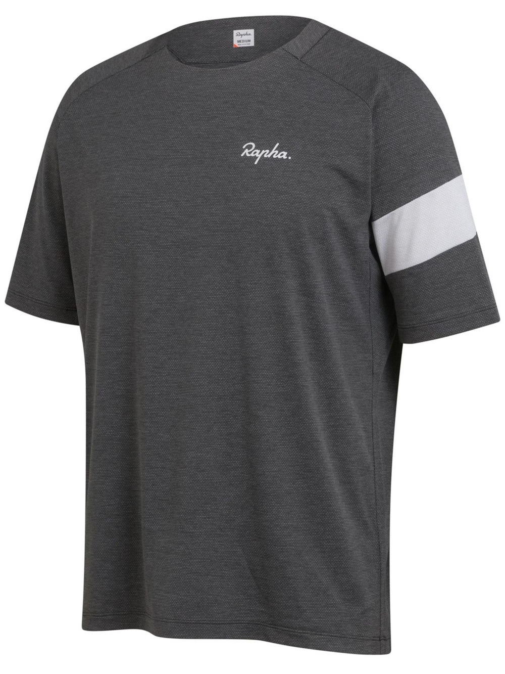 Rapha Chest Logo Trail Technical T Shirt Size S Charcoal Gray MTB Gravel Cycling
